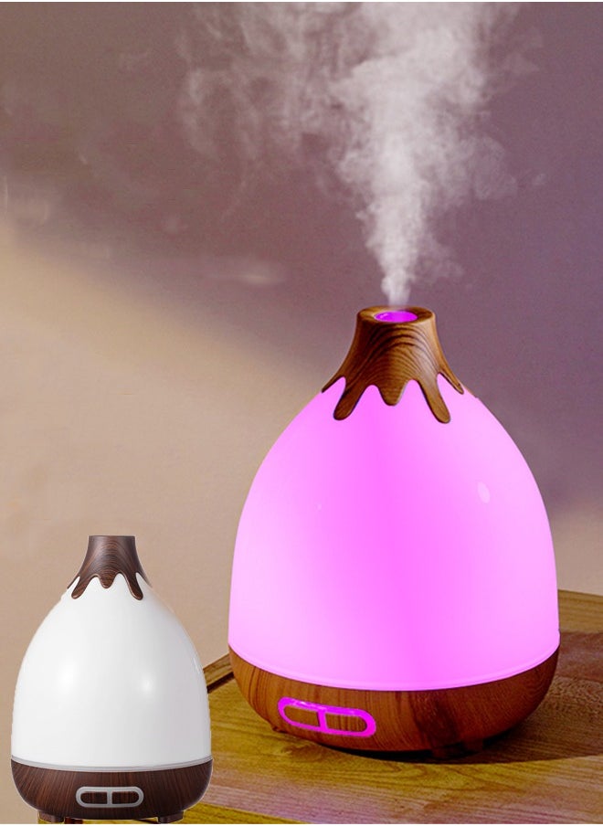 VOGMAX - Essential Oil Diffusers, 300ml Diffusers for Essential Oils Large Room,Home, Aromatherapy Oil Diffuser with Cool Mist（Wood grain/white） - Image 1