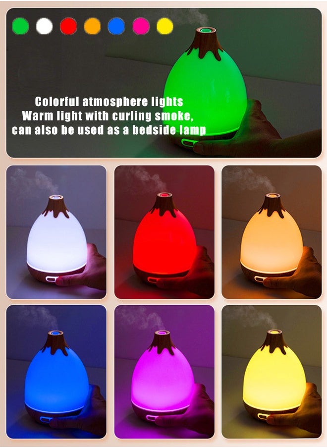 VOGMAX - Essential Oil Diffusers, 300ml Diffusers for Essential Oils Large Room,Home, Aromatherapy Oil Diffuser with Cool Mist（Wood grain/white） - Image 1