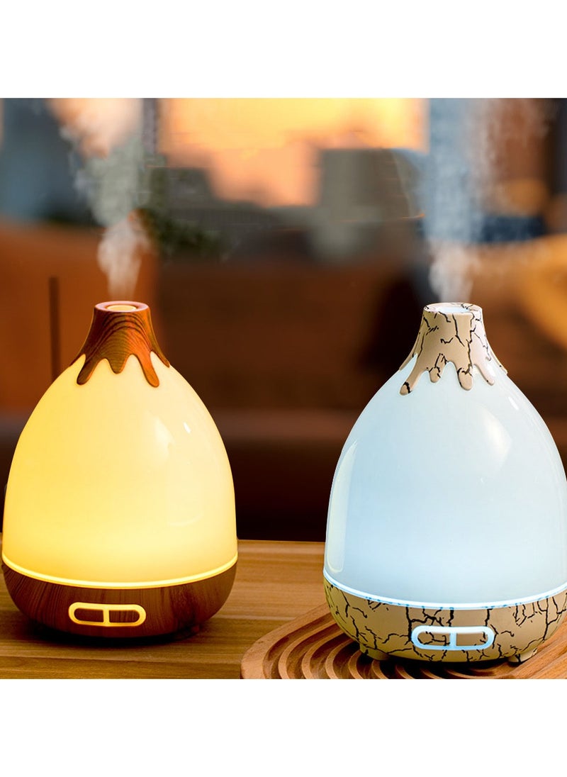 VOGMAX - Essential Oil Diffusers, 300ml Diffusers for Essential Oils Large Room,Home, Aromatherapy Oil Diffuser with Cool Mist（Wood grain/white） - Image 1