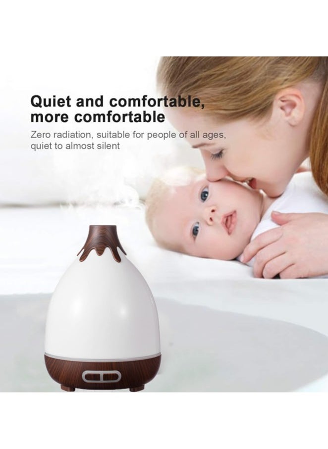 VOGMAX - Essential Oil Diffusers, 300ml Diffusers for Essential Oils Large Room,Home, Aromatherapy Oil Diffuser with Cool Mist（Wood grain/white） - Image 1