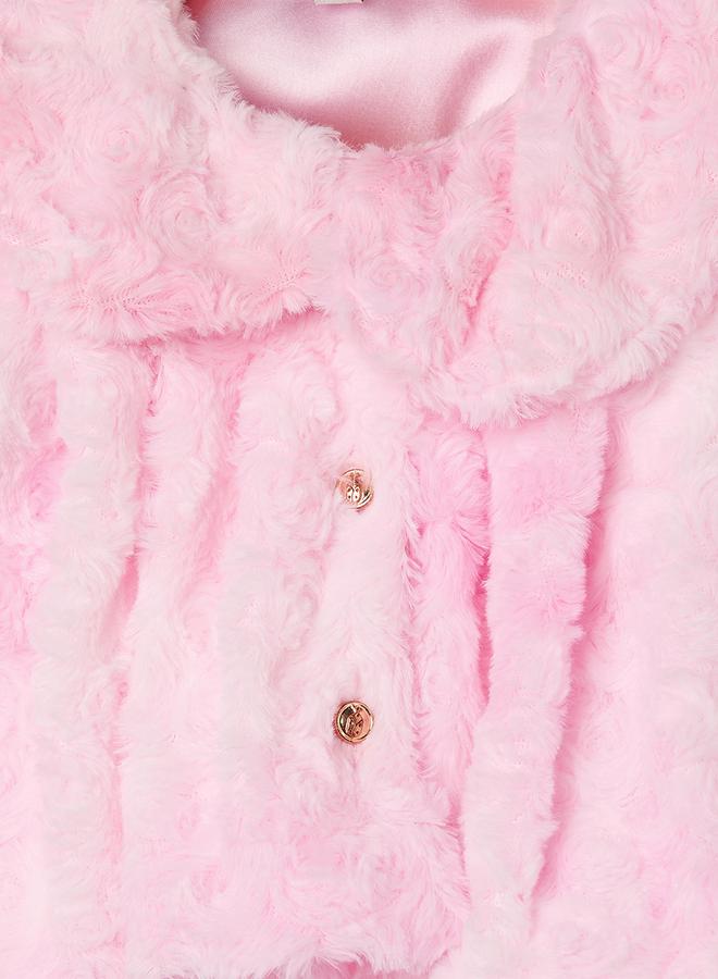 Stylo Bug Faux Fur Design Cropped Shrug - Image 4