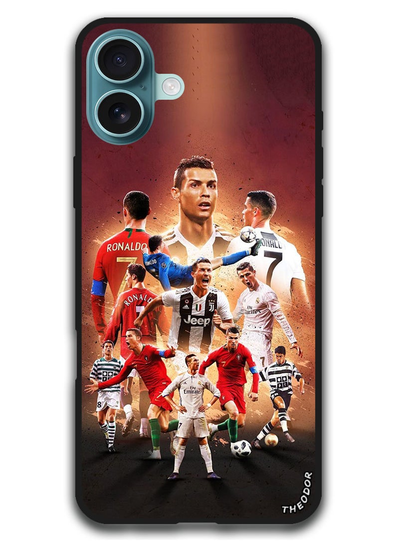 Theodor Protective Case Anti Scratch Shock Proof Bumper Cover For iPhone 16 (6.1)-inch Ronaldo 6  - Image 1