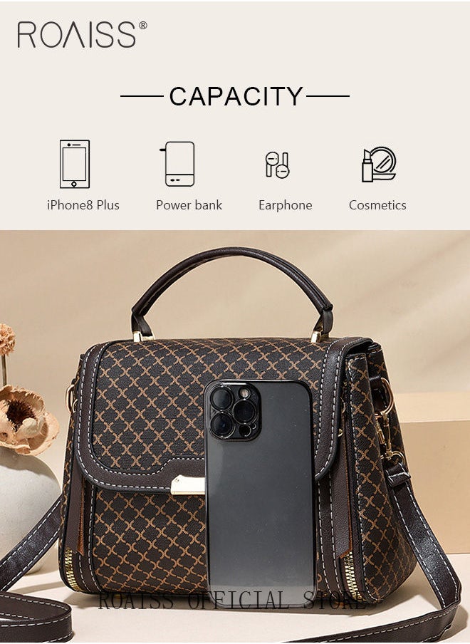 Shoulder Tote Bags for Women Top Handle Satchel Ladies Fashion Office Casual Handbags Large Capacity PU Material Stylish Grid Decoration - pzsku/ZC7FB61465729DAA53E50Z/45/_/1693807329/20ab4cea-0d7b-476f-8564-afcba94f6f1f