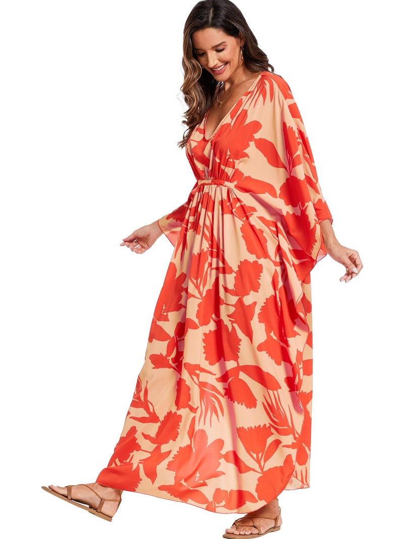 Moss Rose Kaftans Coverup Dresses for Women Moo Moos Swimsuit Caftan Plus Size Maxi Beach Vacation Clothes - Image 3