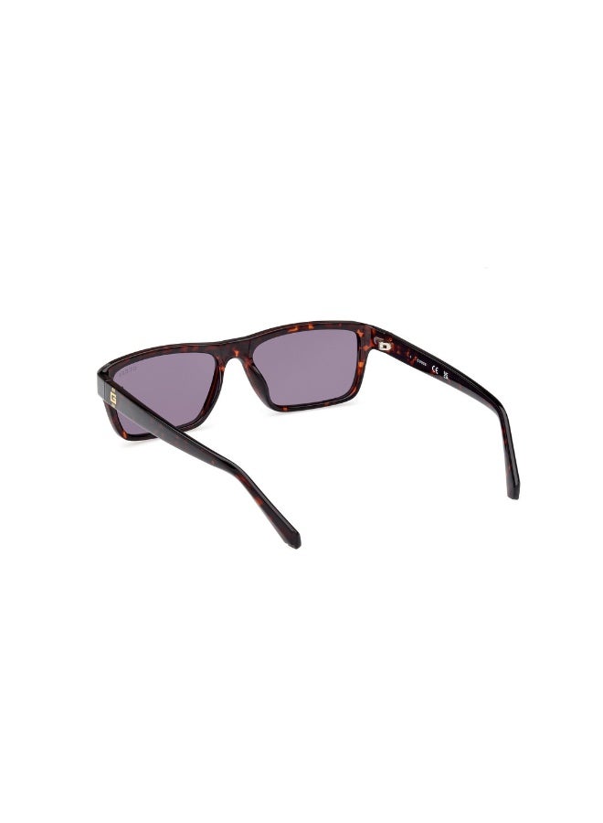 GUESS Gu00085 Rectangular Injected Sunglasses For men size 55, Dark Havana - Image 3