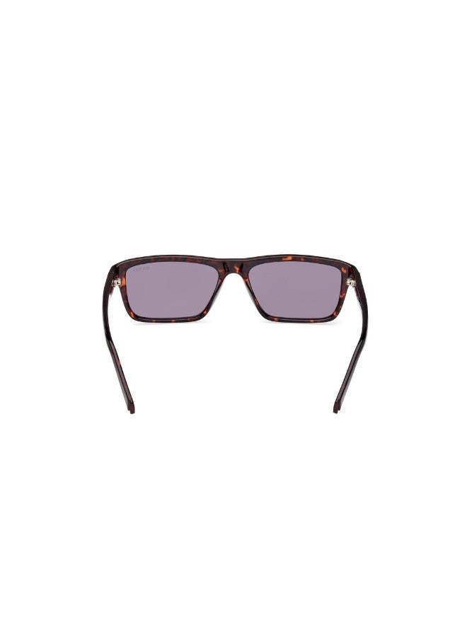 GUESS Gu00085 Rectangular Injected Sunglasses For men size 55, Dark Havana - Image 4