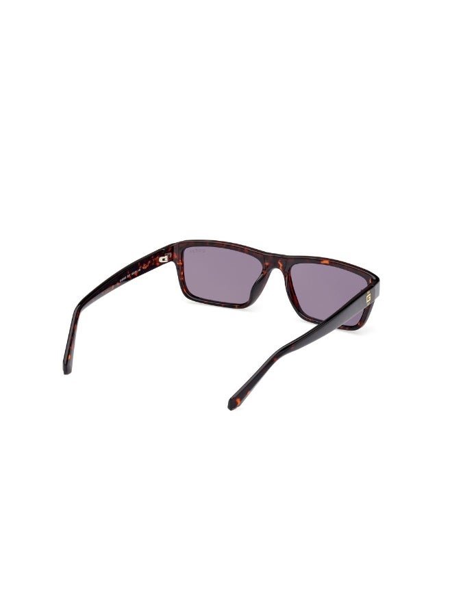 GUESS Gu00085 Rectangular Injected Sunglasses For men size 55, Dark Havana - Image 5