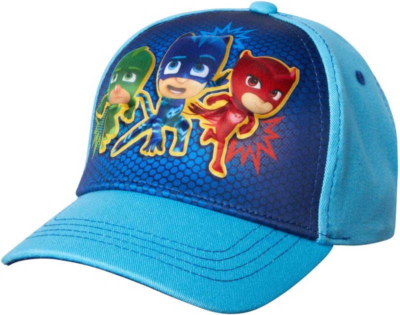 PJMASKS PJ Masks Boys' Baseball Cap - 3D Catboy, Owlette, Gekko Curved Brim Snap Back Hat (2T-7), Size Age 2-4, Pj Mask Light Blue - Image 1