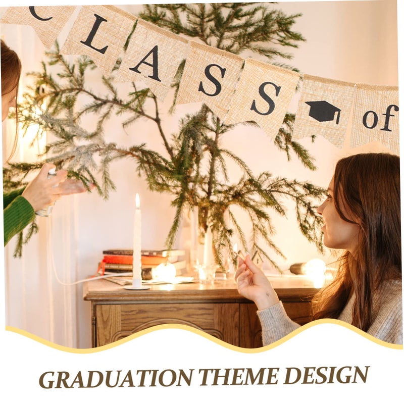 Graduation Banner Decorative Hanging Banner for Party Photo Prop Backdrop - Image 5