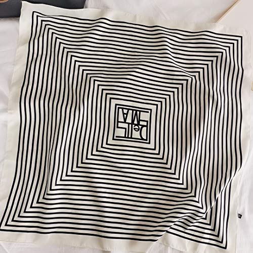 FONYVE Silk Feeling Scarf Medium Square Satin Head Wrap for Women 27.5 inches - Image 2