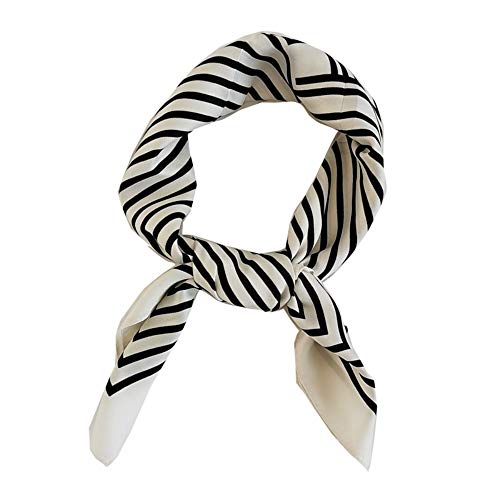 FONYVE Silk Feeling Scarf Medium Square Satin Head Wrap for Women 27.5 inches - Image 1