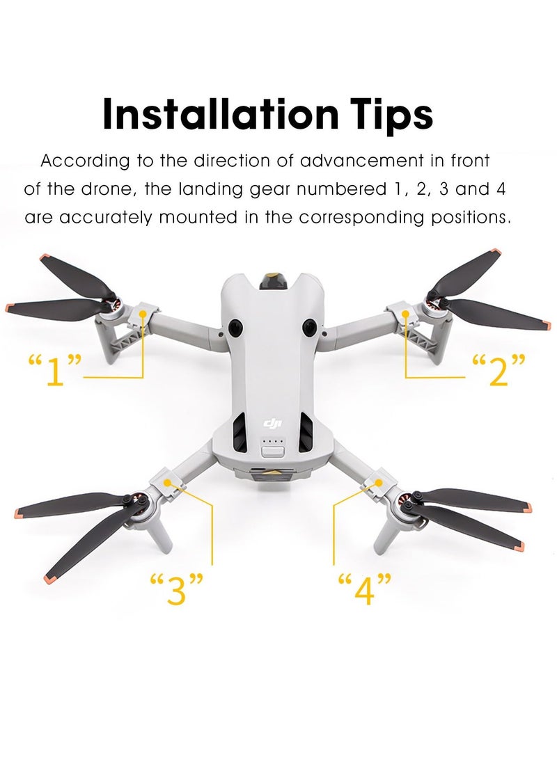 SOLARAE ملحقات أرجل الهبوط لطائرة DJI Mini 4 Pro - دعامة ارتفاع ودعم للأرجل - Image 5