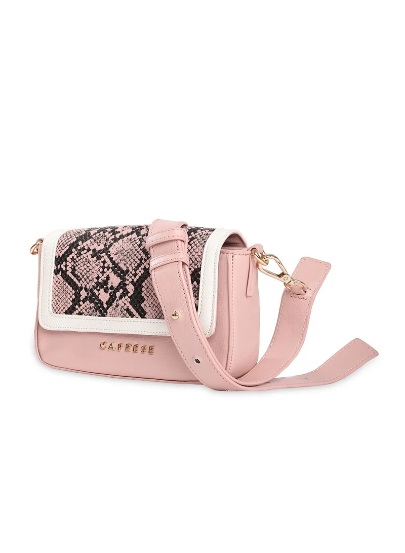 CAPRESE Caprese Ellis Snakeskin print Pink Faux Leather Small Sling Bag