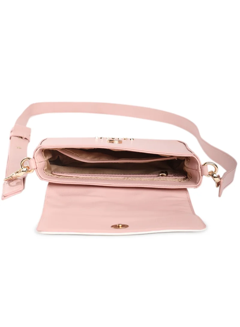 CAPRESE Caprese Ellis Snakeskin print Pink Faux Leather Small Sling Bag