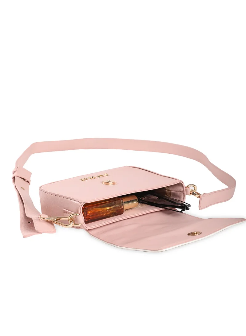 CAPRESE Caprese Ellis Snakeskin print Pink Faux Leather Small Sling Bag