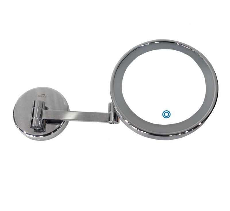 DOLPHY 3X Wall Mounted Touch Screen Lighted Makeup Vanity Mirror 8 inch Magnifying Mirror Come with Warm White Lights