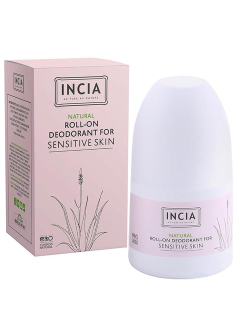 Natural Roll on Deodorant suitable for Sensitive Skin Vegan, Aluminum Free Deodorant for Men and Women, Fresh, Cruelty Free, Paraben Free, Natural Fragrance - 50ml