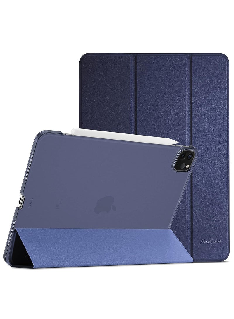 Procases Ipad Pro 11 Inch Case 2022 2021 2020 2018 Slim Stand Hard Back Shell Smart Cover For Ipad Pro 11 Inch 4Th Generation 2022 3Rd Gen 2021 2Nd Gen 2020 1St Gen 2018 Navy - Image 1