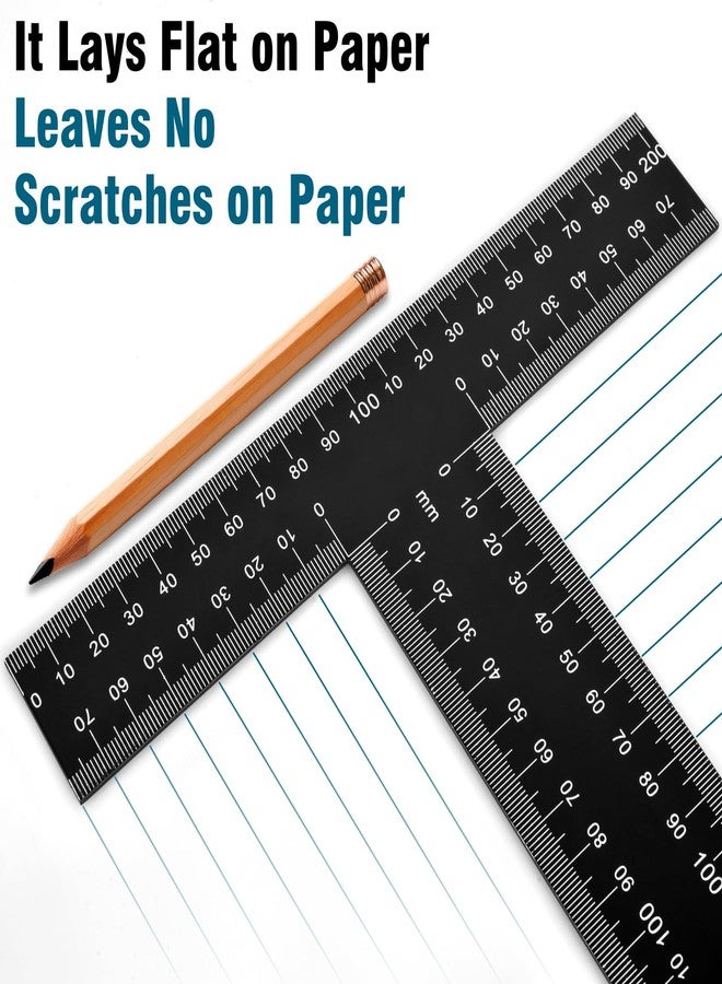 Allwin T Square Ruler - 12 inch Metal T Ruler for Drafting, Architecture, Engineering & Art | Precision Dual-Scale (Inch & MM) - Tee Ruler, Scale Ruler - Image 5