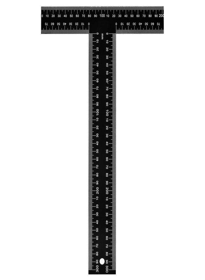 Allwin T Square Ruler - 12 inch Metal T Ruler for Drafting, Architecture, Engineering & Art | Precision Dual-Scale (Inch & MM) - Tee Ruler, Scale Ruler - Image 1