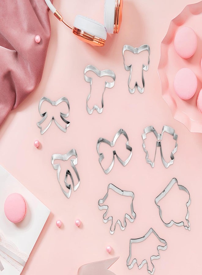 Domigard Metal Cookie Cutters Set 9 Pieces, Stainless Steel 6 Bow Cookie Cutter, 3 Crown Cookie Cutter, Tiny Polymer Clay Cutters for Baking Party Birthday Wedding Valentine's Day Christmas Holiday - Image 5