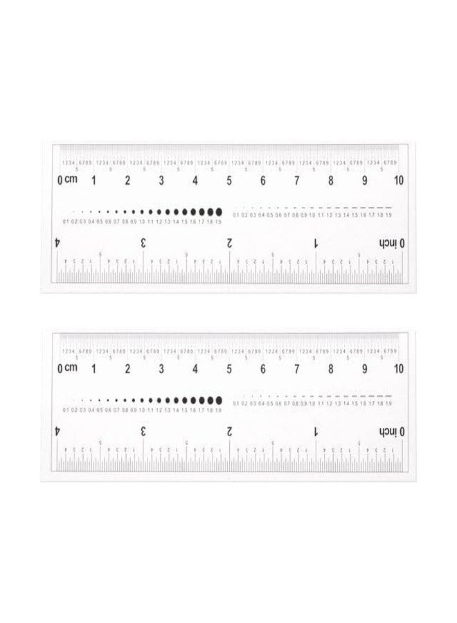 Tnyvm 2Pcs Foldable Ruler, Transparent Film Flexible Ruler 4 Inch 0.1mm Scale, Plastic Folding Straight, Calibration Soft Measuring for Factory, Transparent Drafting Tools Teaching Materials - Image 1