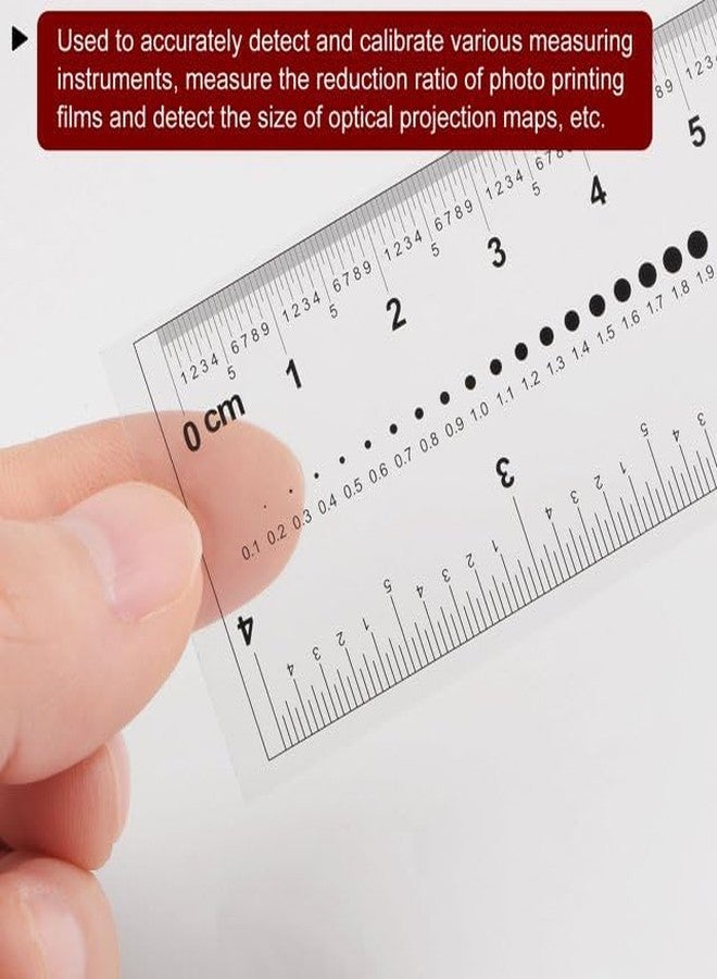 Tnyvm 2Pcs Foldable Ruler, Transparent Film Flexible Ruler 4 Inch 0.1mm Scale, Plastic Folding Straight, Calibration Soft Measuring for Factory, Transparent Drafting Tools Teaching Materials - Image 5
