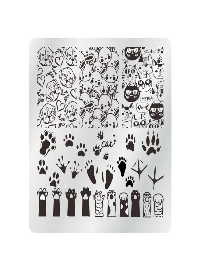 VNC 15Pcs Nail Stamping Plates Set 12pcs Nail Plates 1 nail art stamper 1scraper 1storage bag Nail Art plate Template Image Plate Stencil Set - Image 4