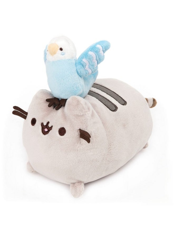 غاند مجموعة Pusheen & Bo Parakeet Best Friend من القطة المحشوة المصنوعة من القطة، باللونين الرمادي والأزرق، مقاس 6 بوصات  - Image 3