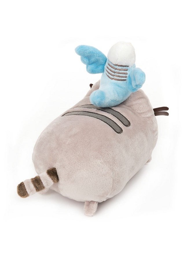 غاند مجموعة Pusheen & Bo Parakeet Best Friend من القطة المحشوة المصنوعة من القطة، باللونين الرمادي والأزرق، مقاس 6 بوصات  - Image 4