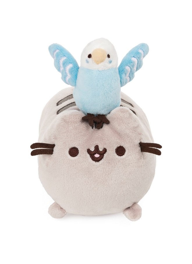 غاند مجموعة Pusheen & Bo Parakeet Best Friend من القطة المحشوة المصنوعة من القطة، باللونين الرمادي والأزرق، مقاس 6 بوصات  - Image 2