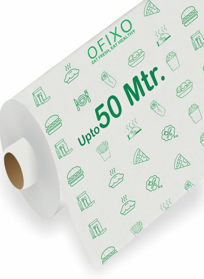 OFIXO Food Wrapping Paper Roll - Premium Non-Stick Butter Wrapping Paper. Food Wrapping Paper, Re-heatable Non Stick Paper, Parchment Paper (50 Meter) - Image 1