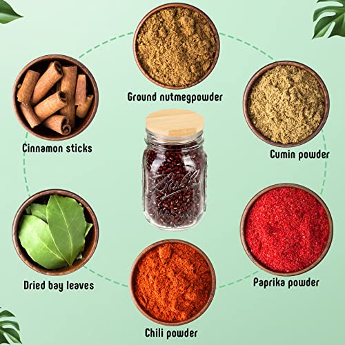 SEEWEY 40 Pieces Bamboo Mason Jar Lids Storage Canning Jar Lids 20 Pcs Regular Mouth 20 Pcs Wide Mouth Reusable Wooden Mason Container Sealing for Home Kitchen Wedding, 2 Sizes - Image 5