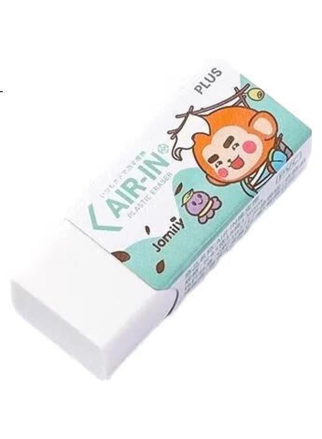 Plus Eraser, Jomily Limited Edition, Cute Cartoon Design For Students, Cleans Well With Less Debris, Pencil Eraser Er-060An, Pink - Image 1