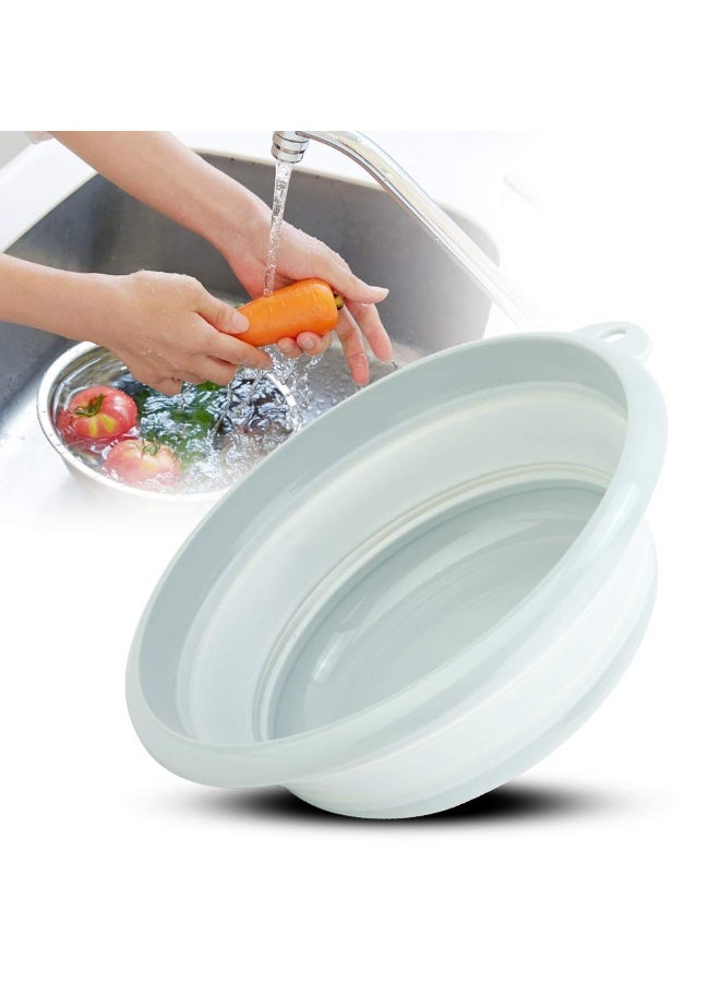 Bluejw Washing Up Bowl with Hanging Hole Folding Wash Basin Washing Tub for Bathroom for Hiking - Image 3