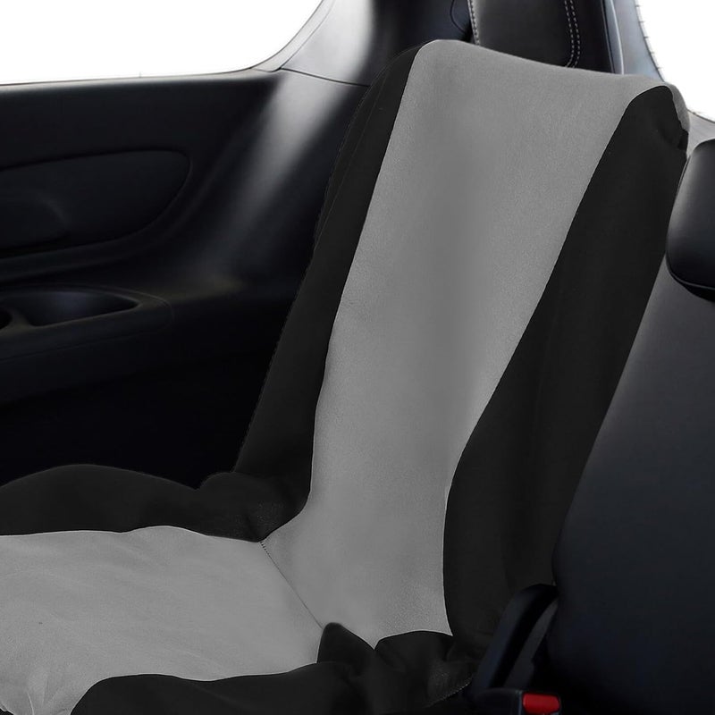 Car Driver Seat Cover Elastic Mesh Fabric Front Single Seat Protector for Cars Suvs Trucks Breathable Gray - Image 5