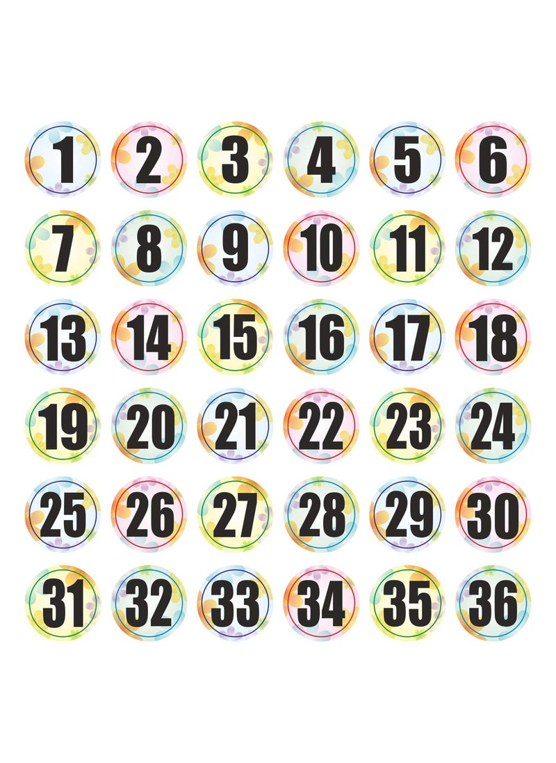 PARTH IMPEX PARTH IMPEX Classroom Line Up Helpers Stickers  Pack of 40 4 Large Numbered Spot Markers Social Distance Floor Number Decals Labels 
