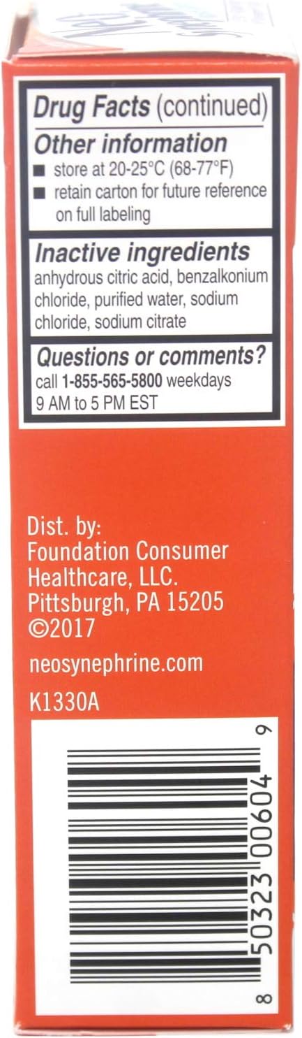 NeoSynephrine Nasal Spray  Extra Strength Formula 050 Ounces each Value Pack of 3 - Image 4