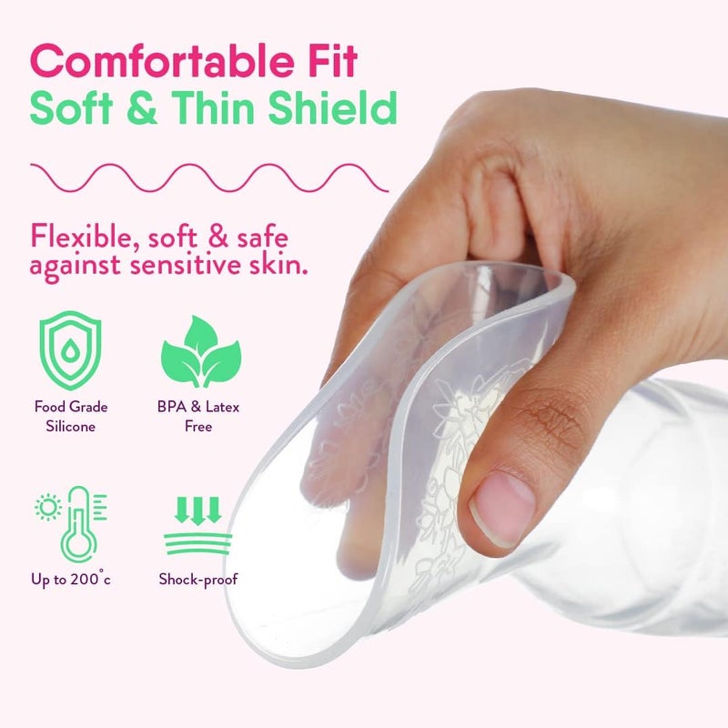 NatureBond Silicone Breast Pump with lid, Stopper, Strap, Pouch. Breastfeeding Essential Premium All in 1 Set. 3.4oz 100ml (Premium All-in-ONE) - Image 3