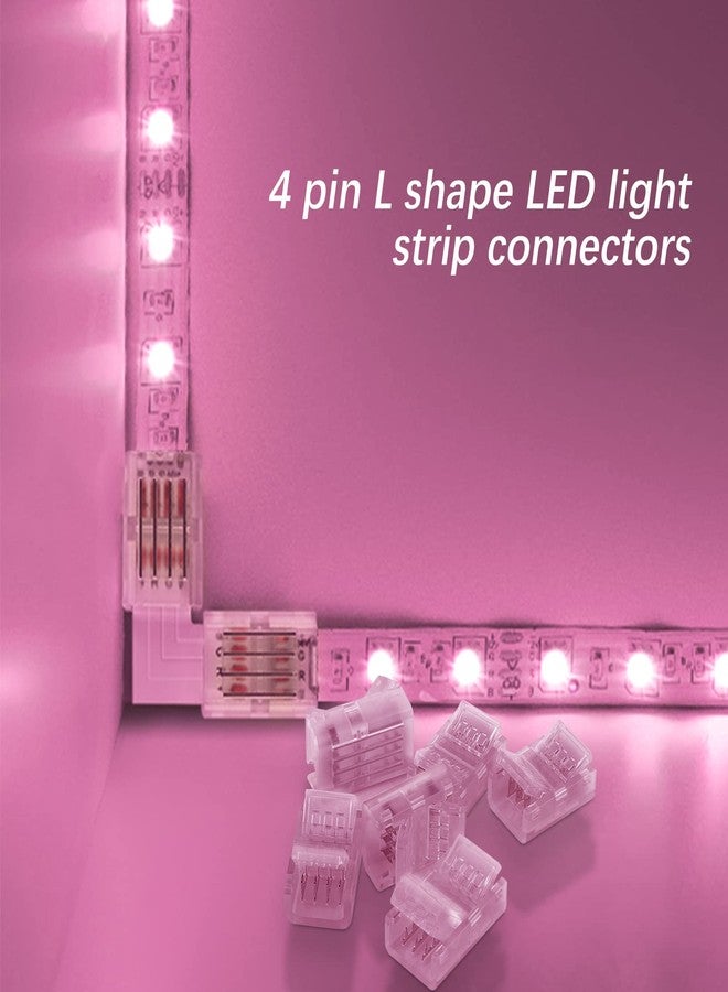 VIPMOON 32.8ft 4 Pin RGB Extension Cable Wire and 10Pcs 4 Pin 10mm LED Light Strip Connectors for Waterproof/Non-Waterproof 5050 3528 Led Strip Light - Image 5