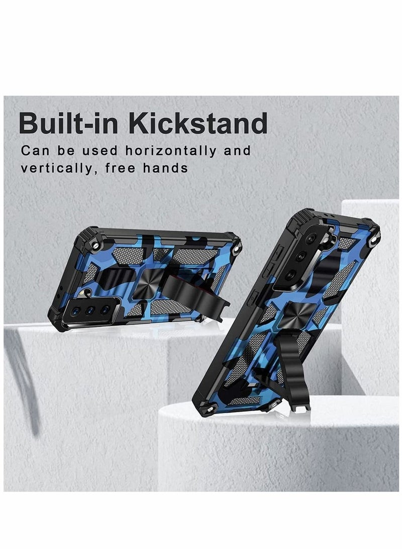 SYOSI Case for Samsung S21 FE Case Camouflage Cover ​with Stand Kickstand Support Magnetic Car Mount Military Grade Rugged Armor Shockproof Case for Samsung Galaxy S21 FE 5G 6.4'' - Image 4