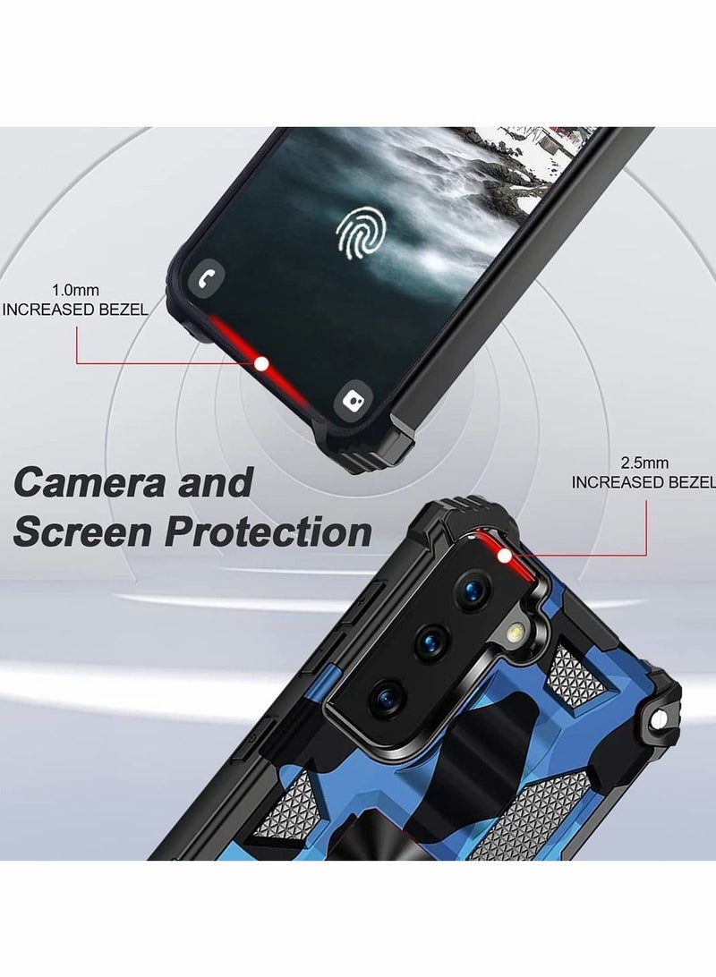 SYOSI Case for Samsung S21 FE Case Camouflage Cover ​with Stand Kickstand Support Magnetic Car Mount Military Grade Rugged Armor Shockproof Case for Samsung Galaxy S21 FE 5G 6.4'' - Image 5