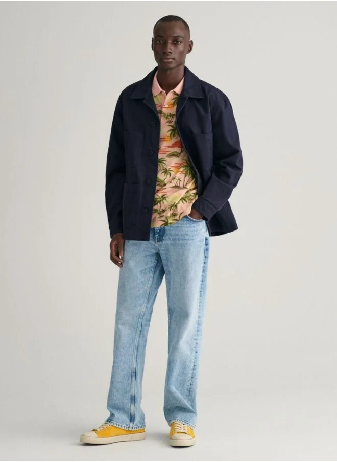 GANT Gant Hawaiian Print Polo Shirt