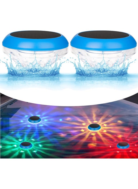 Solar Floating Pool Lights,Solar Pool Lights with RGB Color Changing Waterproof Floating Pool Lights for Pool Accessories,Outdoor LED Pool Lights That Float for Pool,Pond,Hot tub-2Pcs