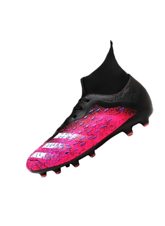 SKT Shiketro Colorful Dark Pink Football Shoes High Top Sports Shoes For Men And Women  - Image 3