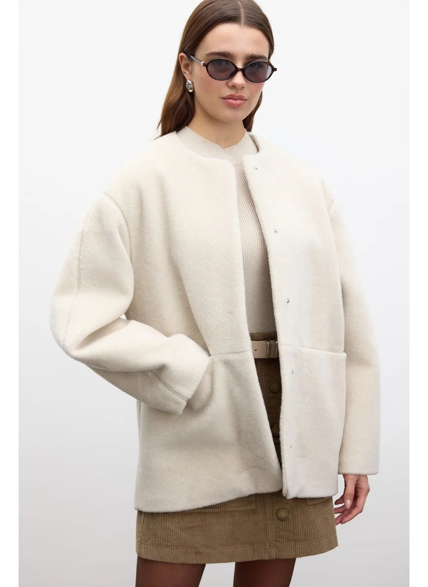 Manuka Pocket Cashmere Coat Beige