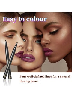 SYOSI Dark Brown Eyebrow Pen, Precision Eyebrow Pencil Long Lasting Fine Four-Fork Liquid Eyebrow Pen, 4D Natural Wild Eyebrow Definer Pencils Makeup (Dark Brown)  - Image 3