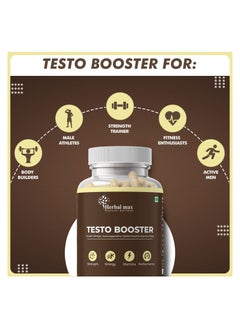 Herbal Max Herbal max testo booster for strength,energy, stamina and performance 60 capsules  - Image 5