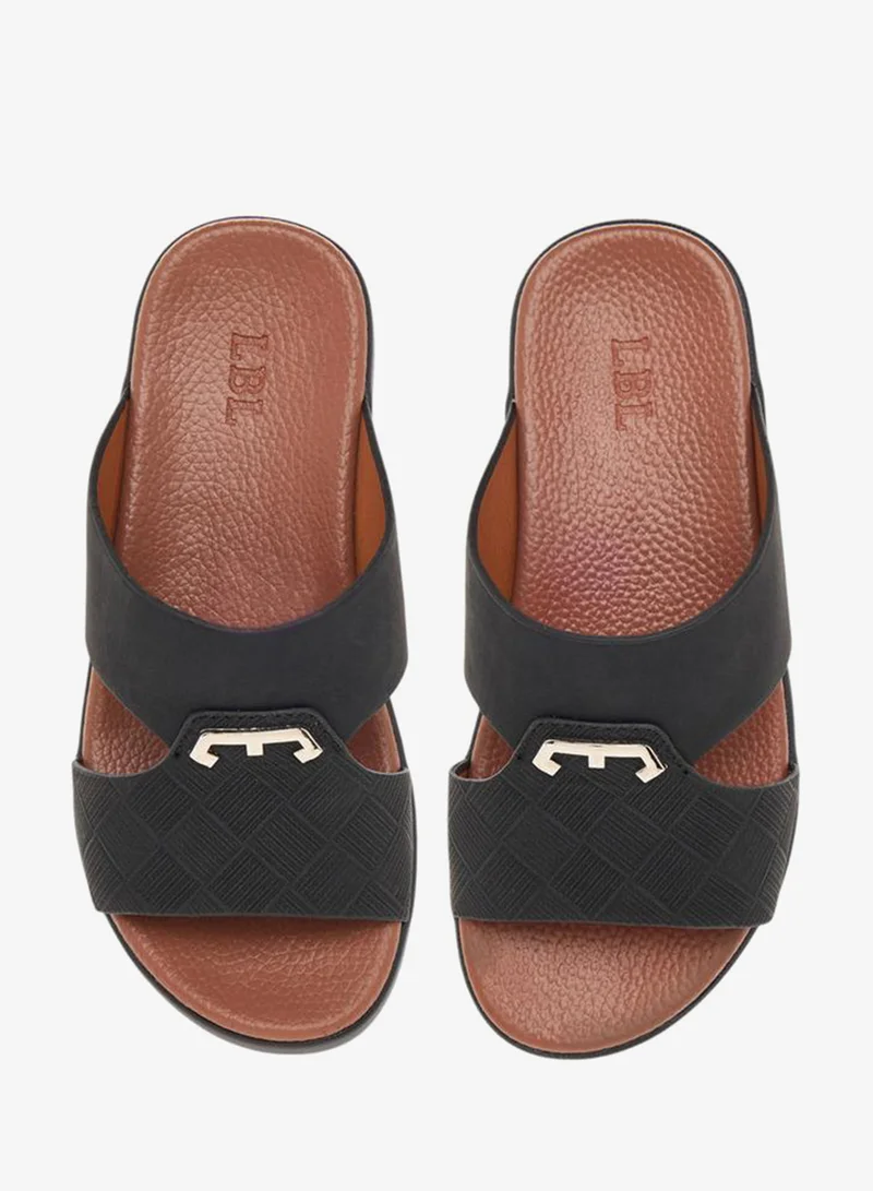 LBL by Shoexpress BLACK Boys Textured Slip-On Arabic Sandals Ramadan Collection for Men | Best Price UAE
