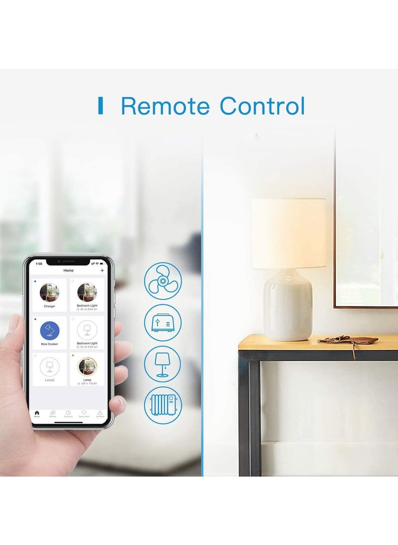 meross - Smart Plug WiFi Outlet with Energy Monitor, App Remote Control, Timing Function, Compatible with Amazon Alexa, Google Assistant and SmartThings, SAA & RCM Certified - 2 Pack - Image 1